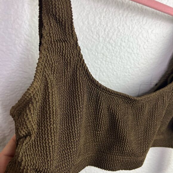 Good American ribbed mocha bikini top size 5/6 (xl-2x) - Picture 3 of 4